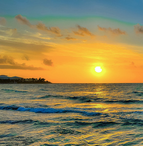 Sunrise on the ocean