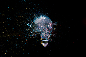 Lightbulb is exploding