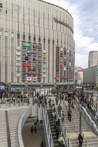 People walking near yodobashi umeda station  japan