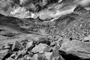 Fellaria Glacier seen from the trail. 
