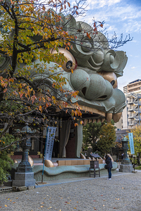 Namba Yasaka temple in Osaka during autumn Japan