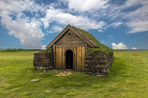 Reconstructed viking longhouse 