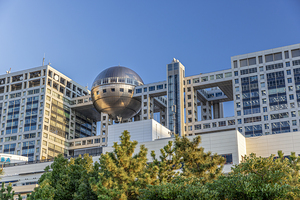 Fuji tv building in odaiba tokyo