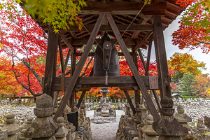 detail of the bell in the Adashino Nenbutsuji temple 