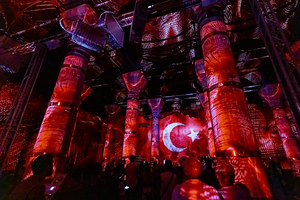 projection show in the Theodosius Cistern 