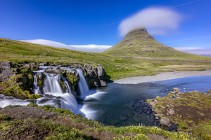 Kirkjufell mountain dominating the landscape of snaefellsnes pen
