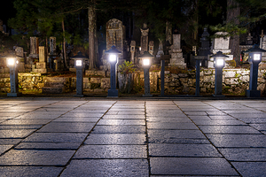 Stone lanterns in Okunoin cemetery 