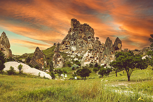 Uchisar Castle in Cappadocia