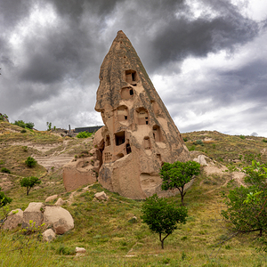 structure carved into the rock near Uchisar. 