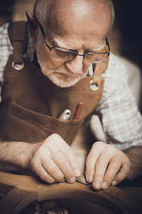 old carpenter at work