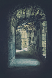 interior of an ancient castle