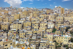 crowded buildings in the city of Amman.