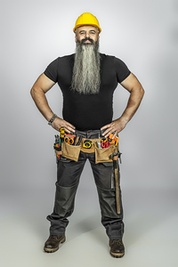 worker with hands on hips