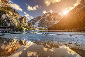 braies lake in italy