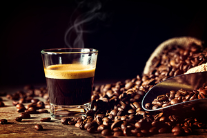 espresso and coffee grain