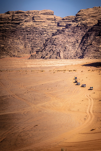 view of the wadi rum desert 