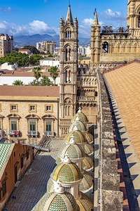 Palermo cathedral seen from the roof.