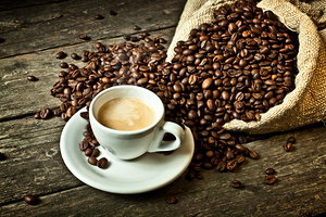 espresso and coffee grain