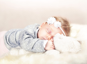 sleeping femal baby