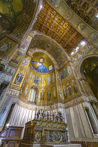Interior of the Cathedral of Monreale. 