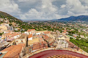 View of the city of Monreale from the roof of the Duomo.