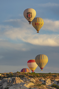 hot air balloons fly over goreme 