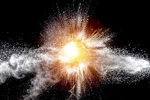 real explosion background