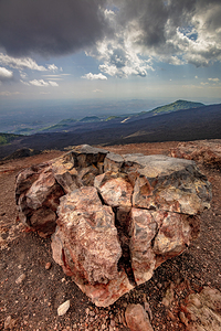 Etna volcano stone