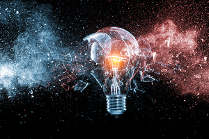 glass bulb explosion