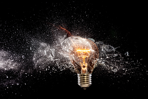 bulb glass explosion