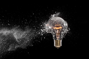 bulb glass explosion