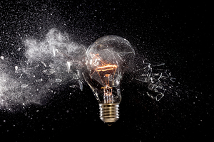 bulb glass explosion