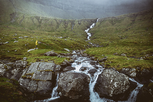 waterfall in faroe