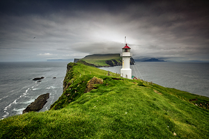 lighthouse in mykines faroe 