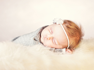 sleeping femal baby