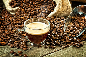 espresso and coffee grain