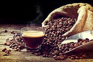 espresso and coffee grain