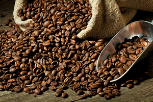 espresso and coffee grain