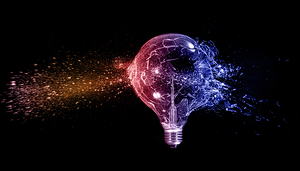 large bulb explodes 