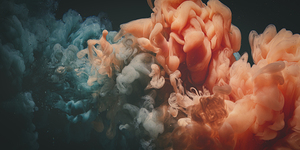 cloud of acrylic color in water. 
