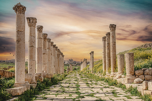 ruins of the city of Jerash 