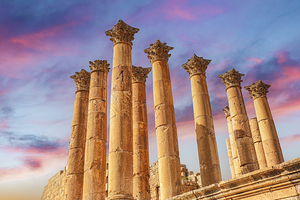 columns in the ancient city of Jerash