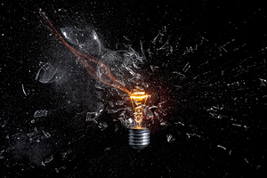 glass bulb explosion