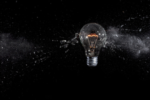 glass bulb explosion
