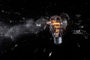 glass bulb explosion