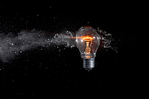 glass bulb explosion