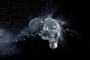 glass bulb explosion