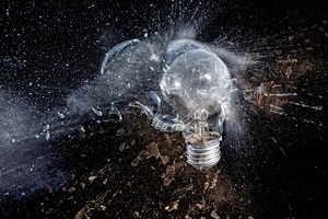 glass bulb explosion