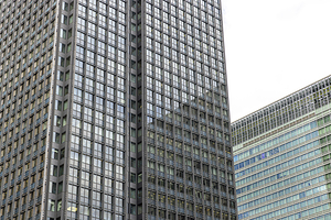 glass building in the centre of Tokyo