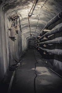 abandoned and decaying tunnel 